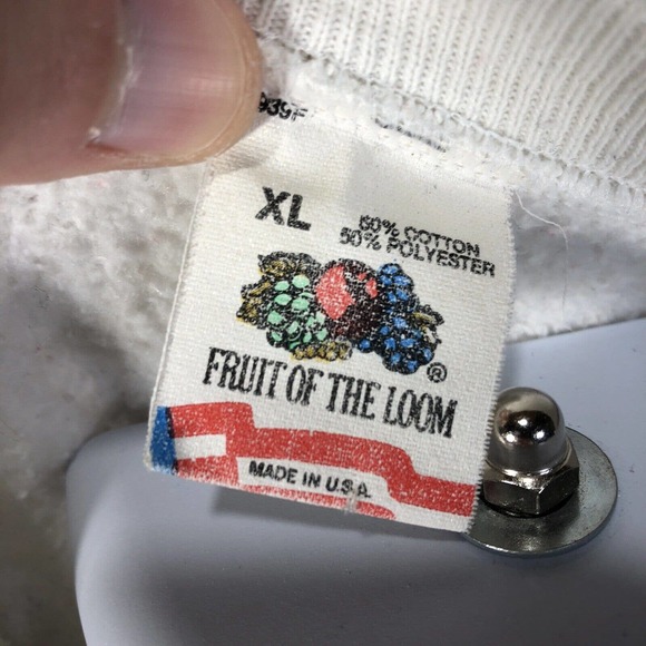 VTG Myrtle Beach South Carolina Sweatshirt Mens XL White Sailboat 90s Discolored - Picture 9 of 12